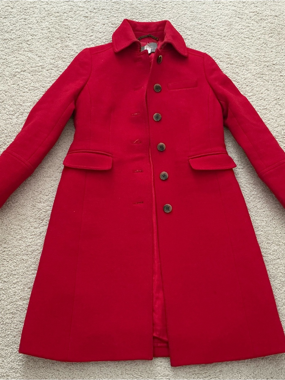 Jcrew Classic Lady Day Coat in Red 0P
